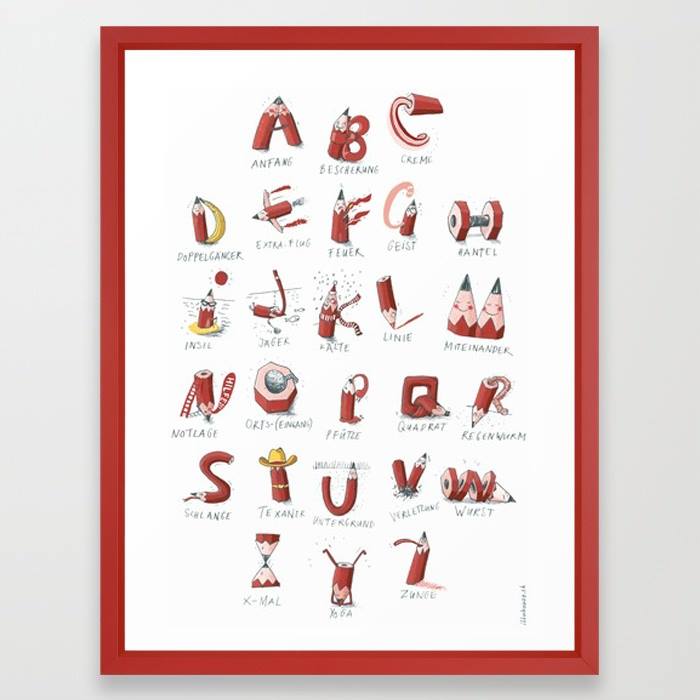 Kinderzimmerposter_ABC_Bleistifte