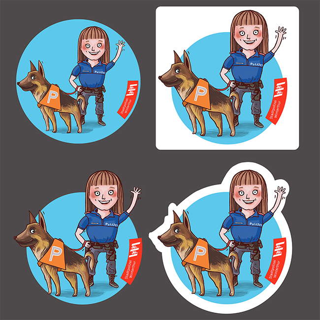 Stadtpolizei Winterthur Sticker by illuouse